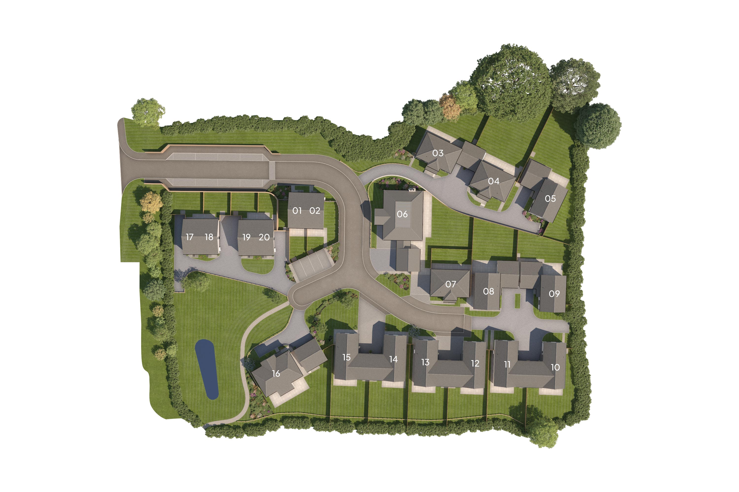 Site Map of St Mary's Close Housing Development at Bishop's Nympton in North Devon