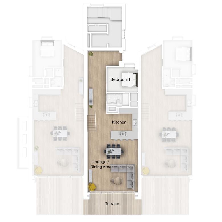 Floor Plan of The 3 Bed Duplex Apartment at Serenity in Croyde
